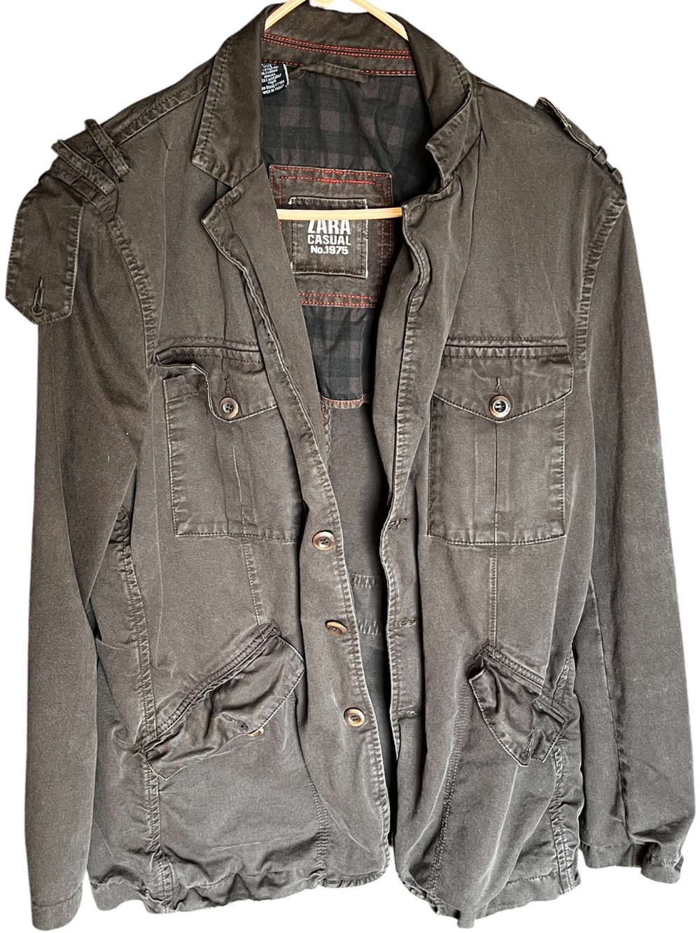 Zara Man Basic Casual Green Utility Jacket size L